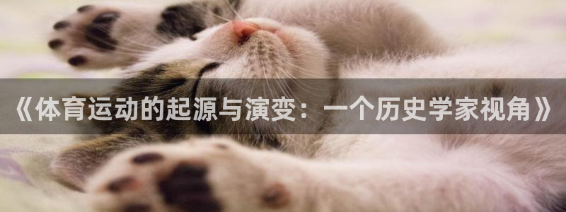 意昂4注册：《体育运动的起源与演变：一个历史学家视角》