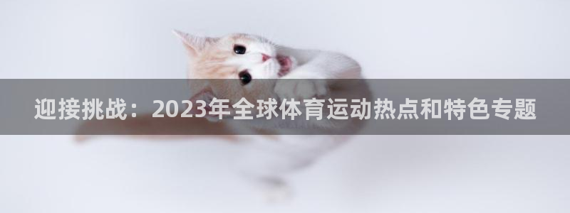 意昂4是谁开发的：迎接挑战：2023年全球体育运动热点和特色专题