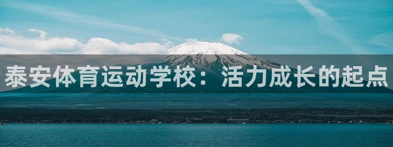 意昂4平台注册：泰安体育运动学校：活力成长的起点