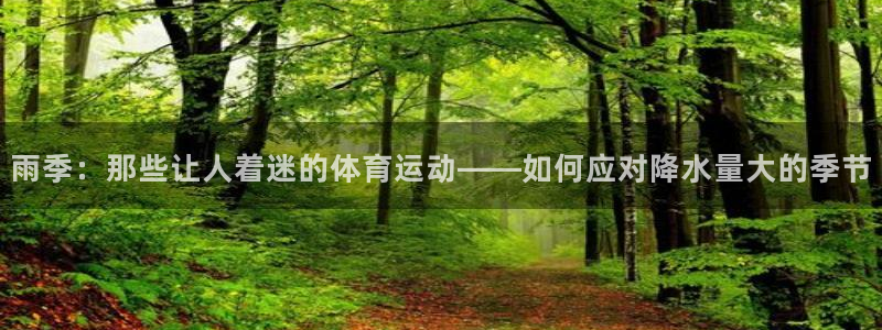 成都意昂4电子有限公司：雨季：那些让人着迷的体育运动——如何应对降水量大的季节